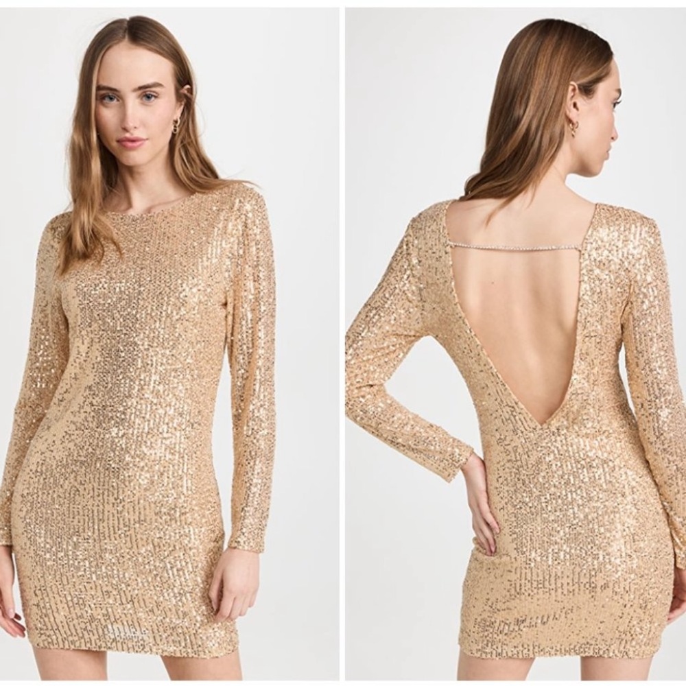 NWT Wayf Open Back Sequin Dress Size Small